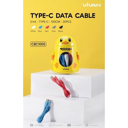 Kabel Data Vivan CBC100S Type-C Original