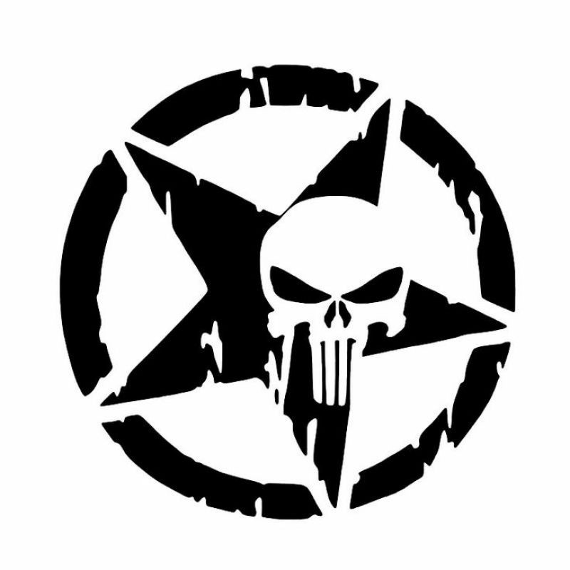 STICKER PUNISHER ARMY CUTTING