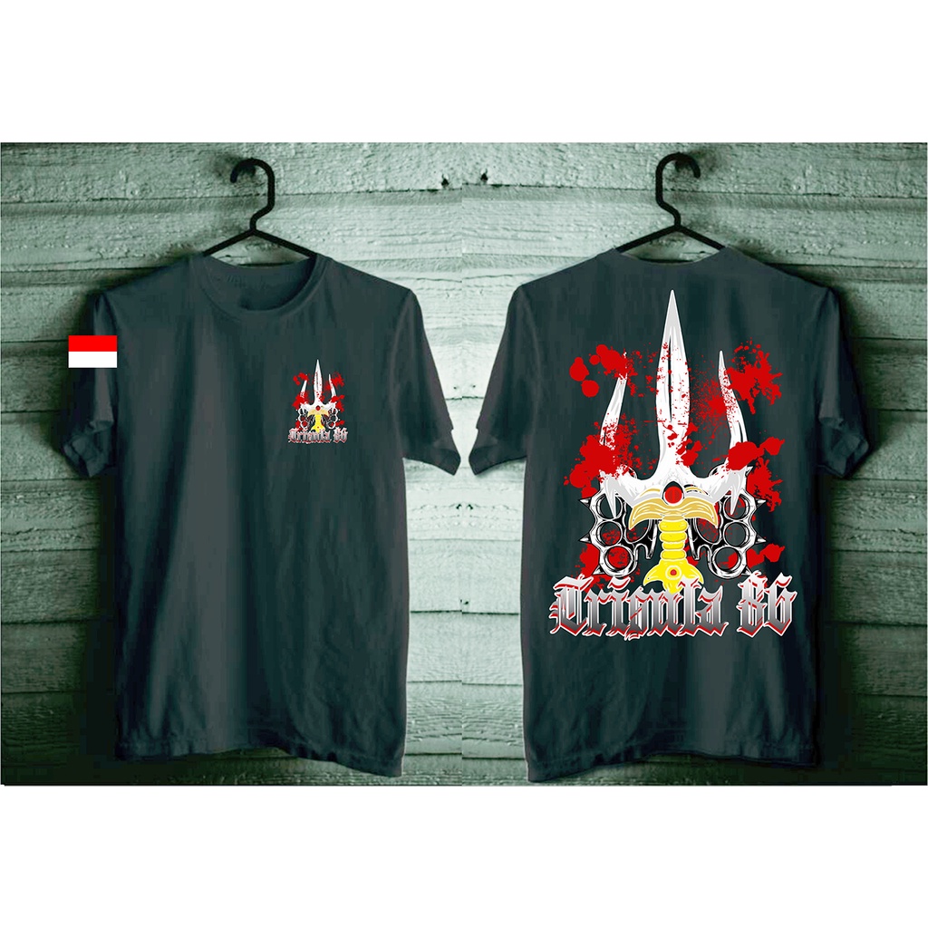 Kaos Pagar Nusa Trisula 86 Simpel Distro-Hitam