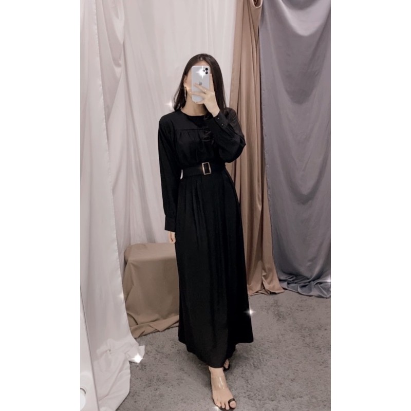 Yunita Dress || Dress Lebaran || Dress Hijab Polos Rayoon Premium || Vaeesan