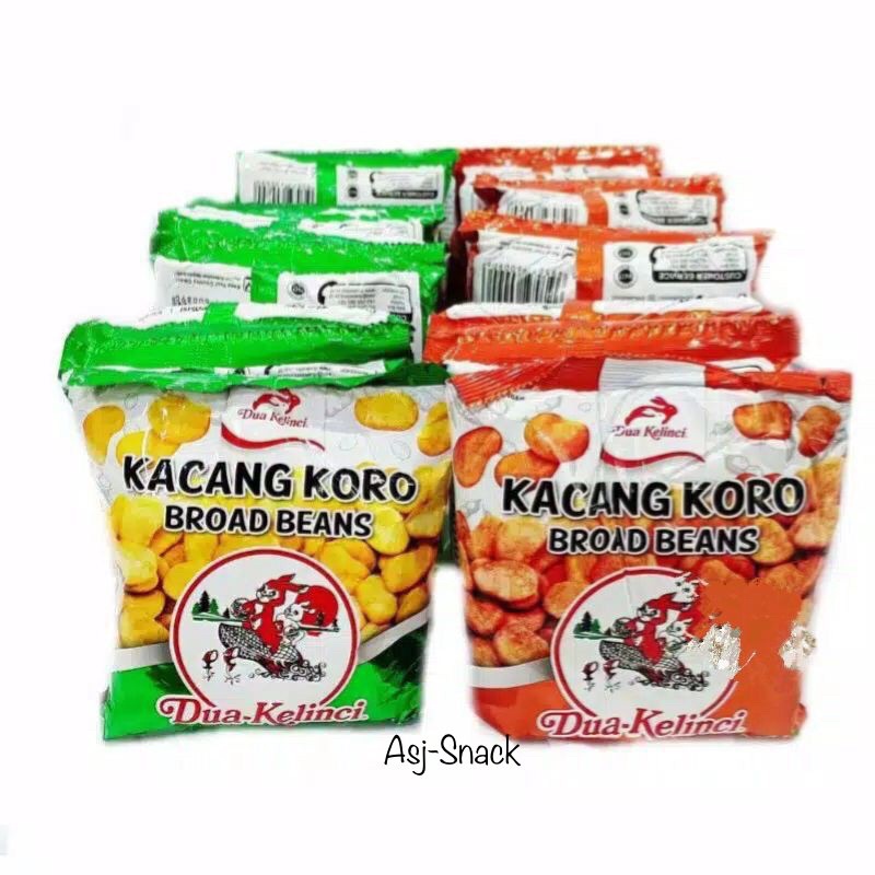 

Dua Kelinci Kacang Koro Broad Beans Rasa Pedas, Original ( 10 pcs x 18g )