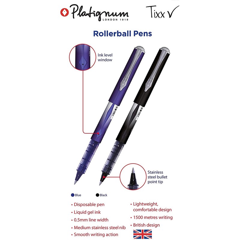 

Platignum Tixx Rollerball (Black & Blue)