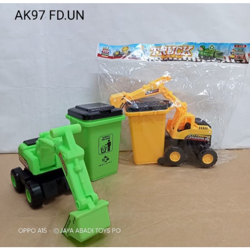AK 9 7 - Mainan Truck Excavator Garuk mini Tempat Sampah AK97