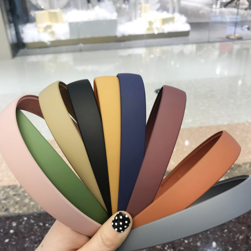 Bando Lebar 2cm Bahan resin Warna Polos matte frosted anti slip Untuk Wanita