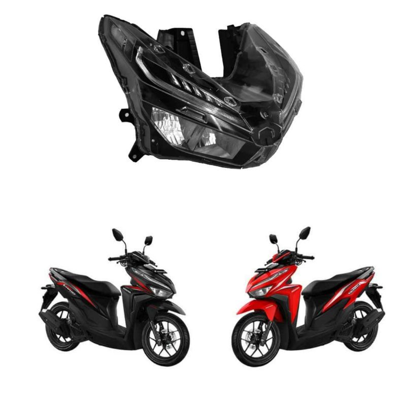 HEADLAMP LAMPU DEPAN REFLEKTOR LAMPU DEPAN NEW VARIO 125 NEW VARIO 150 2018 ORIGINAL AHM