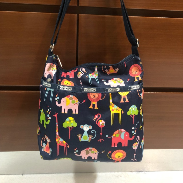 Preloved tas lesportsac original second biru tua tas bayi