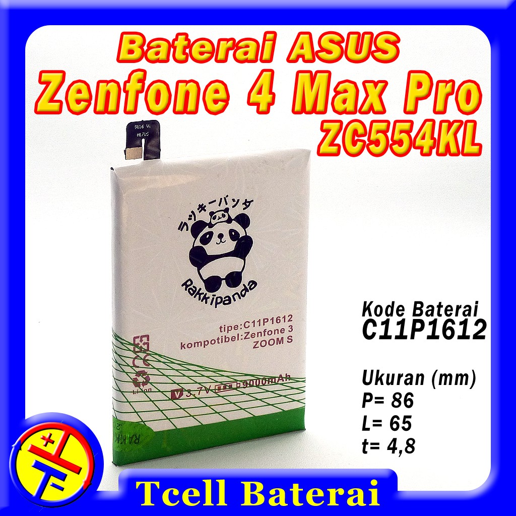 Baterai Asus Zenfone 4 Max Pro ZC554KL C11P1612 Rakkipanda