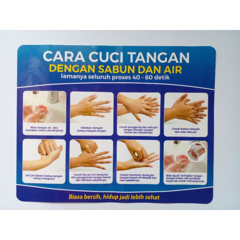 

Stiker Chromo Cara Cuci Tangan Dengan Sabun Dan Air