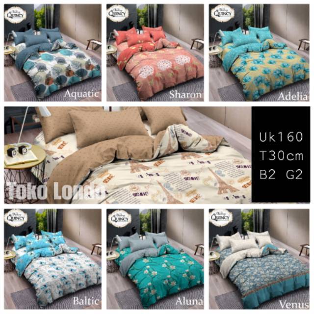 Sprei VALLERY MOTIF QUEEN SIZE uk 160 160x200 T30 Tinggi 30 cm Sprei Katun Jepang Bunga Shaby Chic Abstrak murah Burry Luxton Carara Delphi Baltic Diamond Espresso Gemma Hugo Kate Lisa Luxton Moris Raskal Sakura Salva Sharon Syerin Tamara Venus