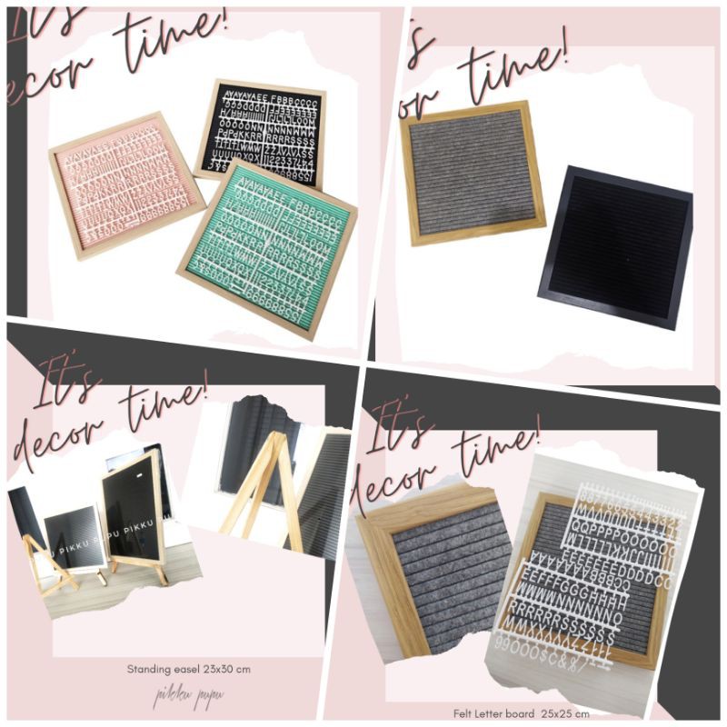Letterboard | papan huruf letter board | felt letter board | sudah termasuk huruf