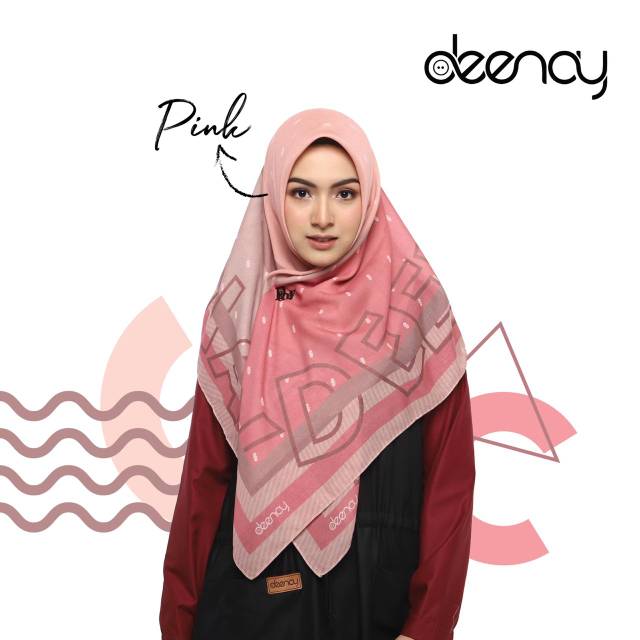Monogram Pink Voal Printed Scarf by Deenay