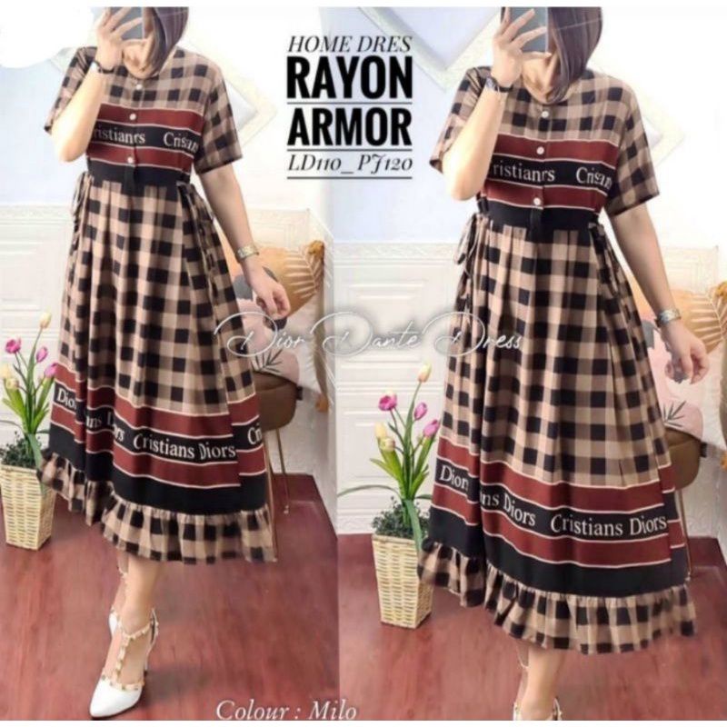 DASTER MURAH VIRAL DRESS ARKEN KEKINIAN/ DASTER BRANDED RAYON ARMOR VIRAL DRESS DIOR BELI 1 GRATIS 1
