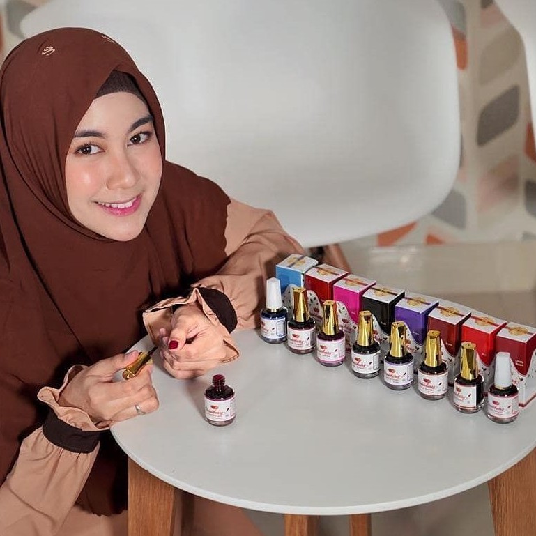 [ RED ] Kutek HENNA | Kutek Halal Wudhu Friendly Sah Sholat | Strawberry Nail Henna NHS