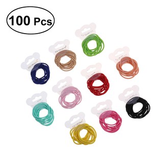 100pcs Boutique Baby Girls Hair Ties Elastic Hair Ropes For Teens