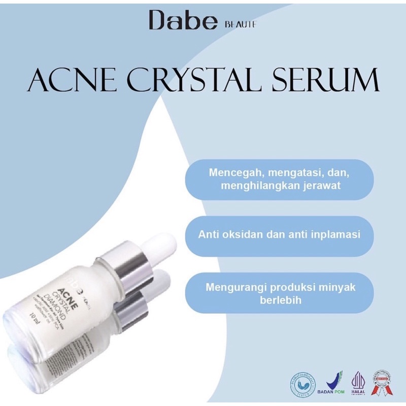 【Official Seller】DABE BEAUTE Paket Wajah Luxury Glowing Acne | Serum Acne Chrystal Diamond | Skincare Semua Jenis Kulit