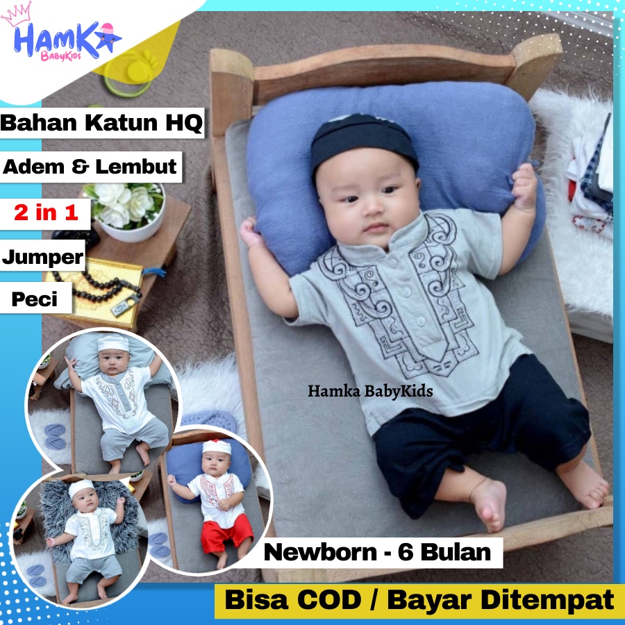 Baju Koko Bayi Laki Laki 0 6 Bulan New Born Newborn Ozuka Setelan Jumper Koko Bayi Murah