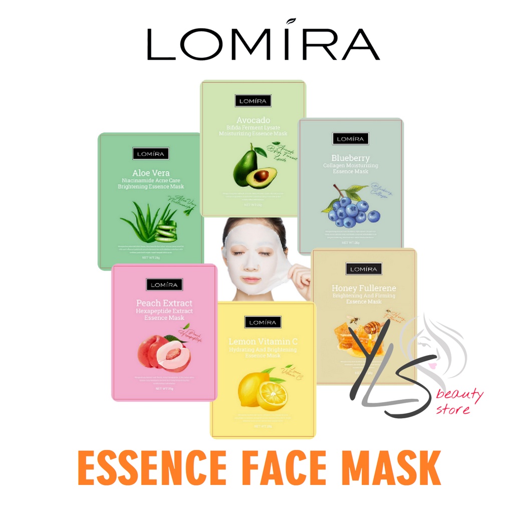 LOMIRA FACE MASK - TERDAFTAR BPOM - ESSENCE FACE MASK LOMIRA - MASKER LOMIRA - MASKER WAJAH MURAH - MASKER MUKA MURAH