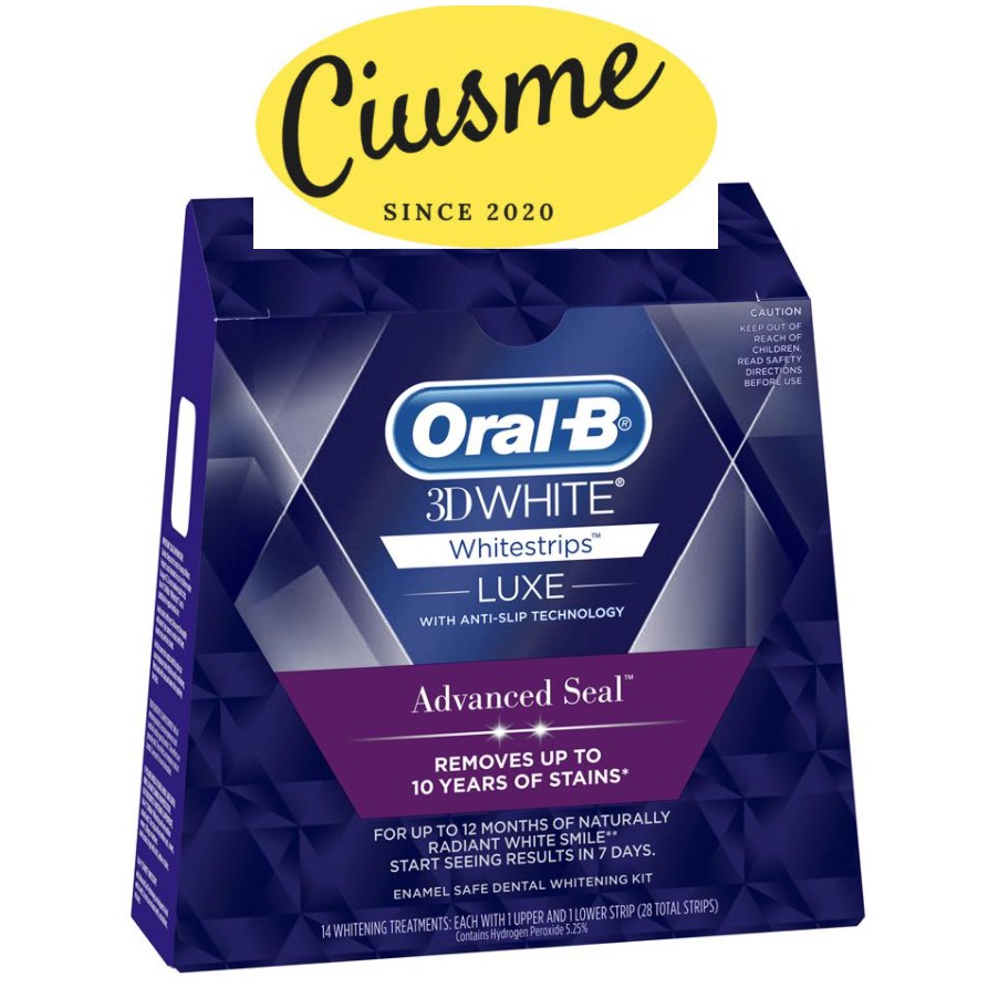Jual ORALB WHITE STRIPS WHITENING 3D ADVANCED SEAL 1 BOX ORAL B