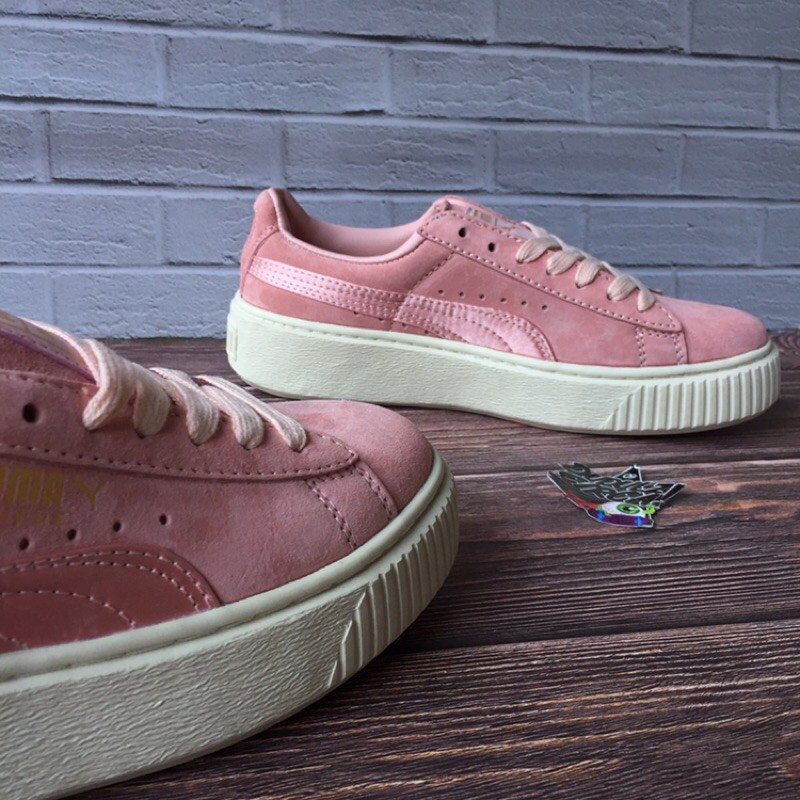 puma suede mono pink
