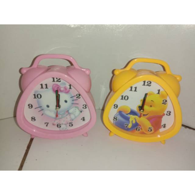 Jam beker alarm /jam weker/jam karakter /jam Hellokitty /jam winnie de pooh