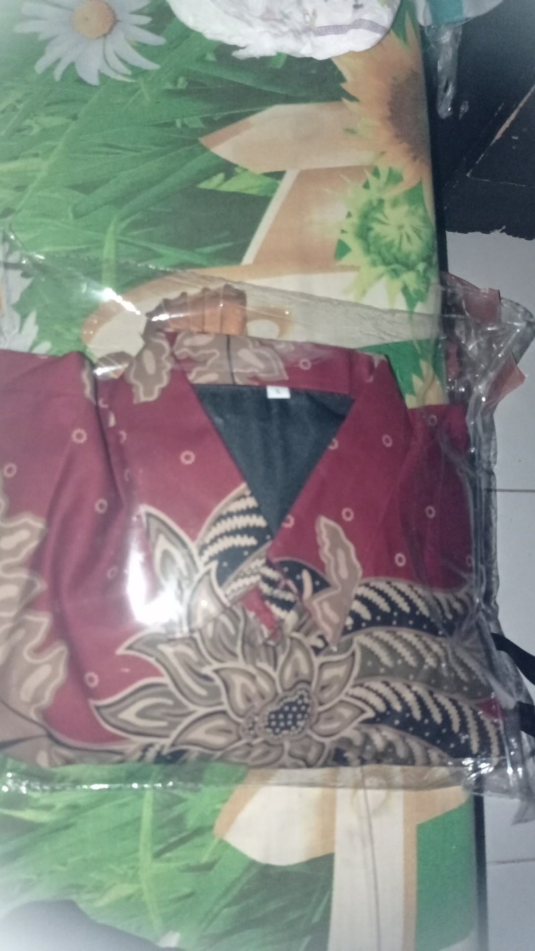 Baju Batik Pria Lapis Furing Lengan Panjang Katesan Merah Batik Solo