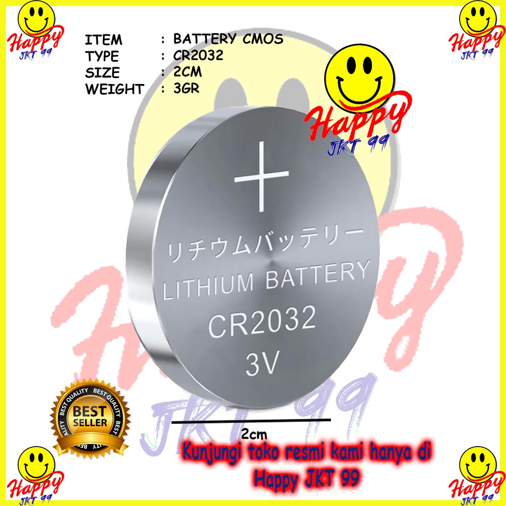 [ HAPPY JKT 99 ] BATERAI BATTERY CMOS CR2032 CR2032 ORIGINAL