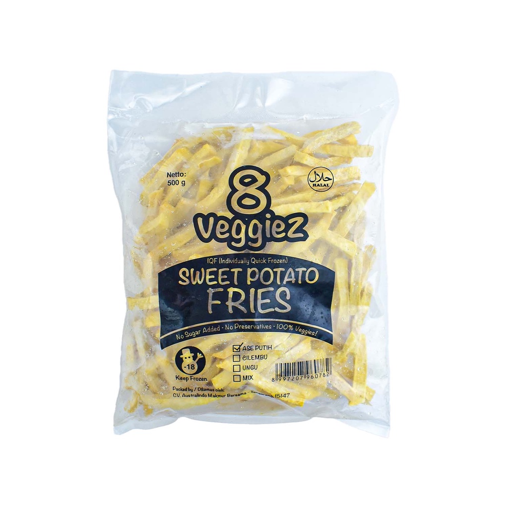 

Frozen IQF Sweet Potatoes Fries / Ubi Fries Beku 500 Gr
