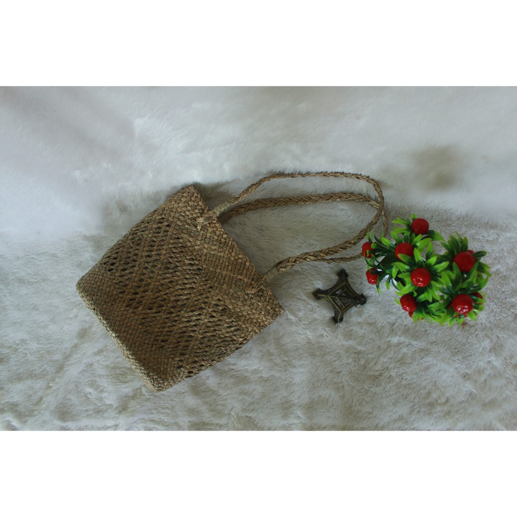 Tote Bag - Anyaman Mendong - Medium - Tas Anyaman - Mendong - Tali Kepang