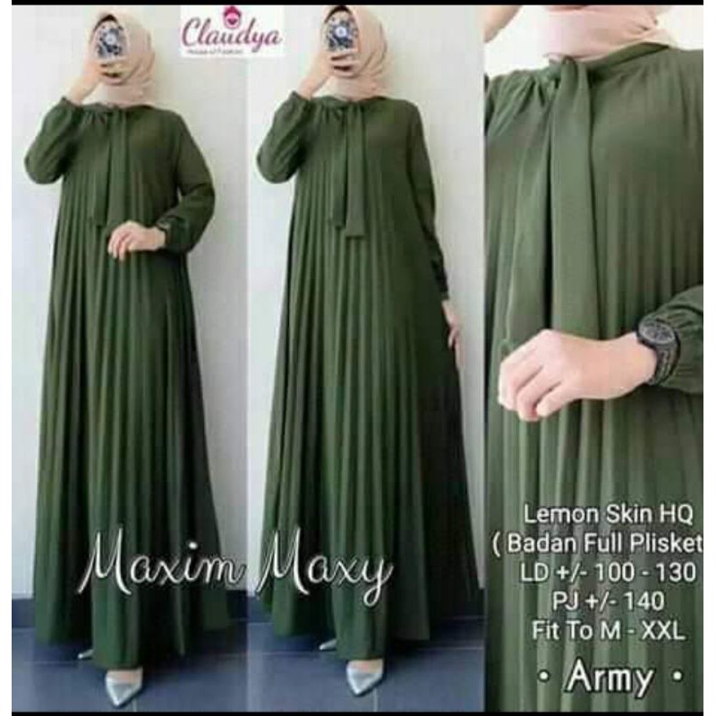 GAMIS PLISKET MAXY/DRESS/GAMIS MAXY DEWASA/FASHION WANITA