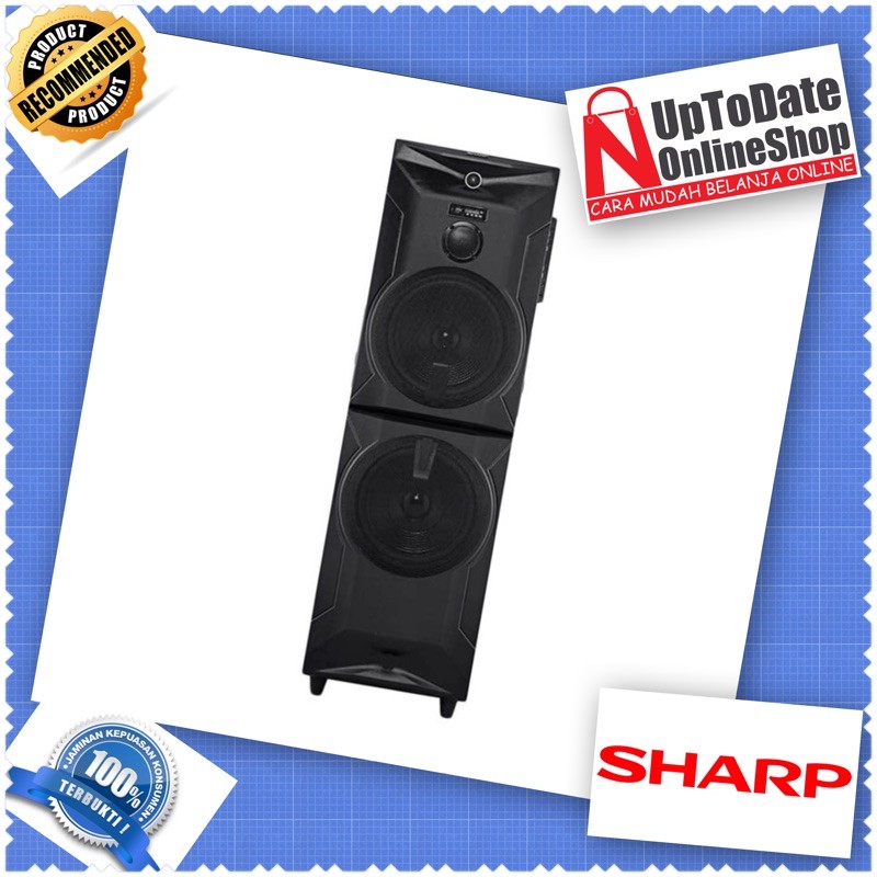SPEAKER AKTIF 22INCH SHARP CBOX-PRO22UBB DOUBLE WOOFER BLUETOOTH