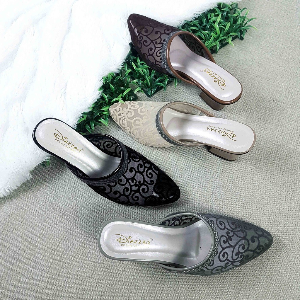 Diazzar Sandal Brukat 02 Hak Tahu Tinggi 5cm