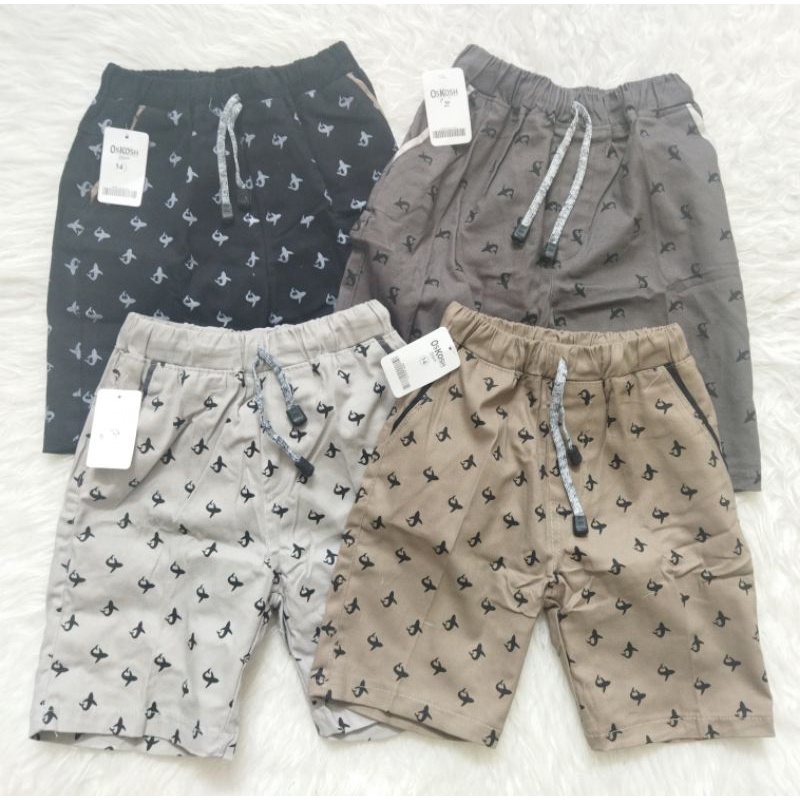 celana pendek anak chinos motif