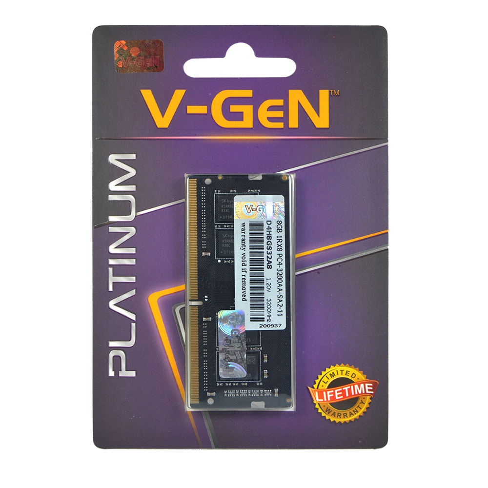 RAM DDR4 SODimm V-GeN VGEN 8GB PC25600/3200Mhz