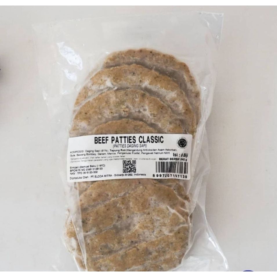 

BEEF PATTIES ISI 6 240GR