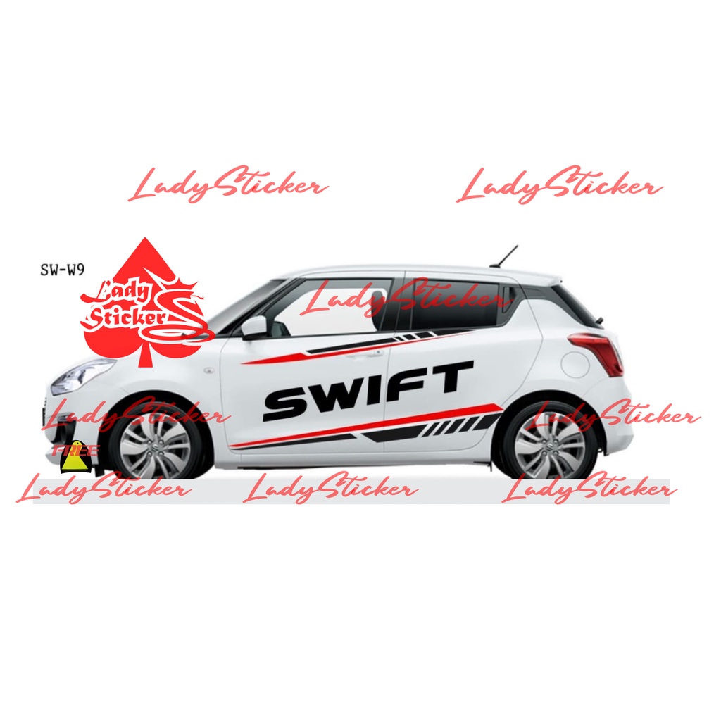 STICKER STIKER MOBIL SUZUKI SWIFT STICKER STRIPE MOBIL SUZUKI SWIFT SPORT