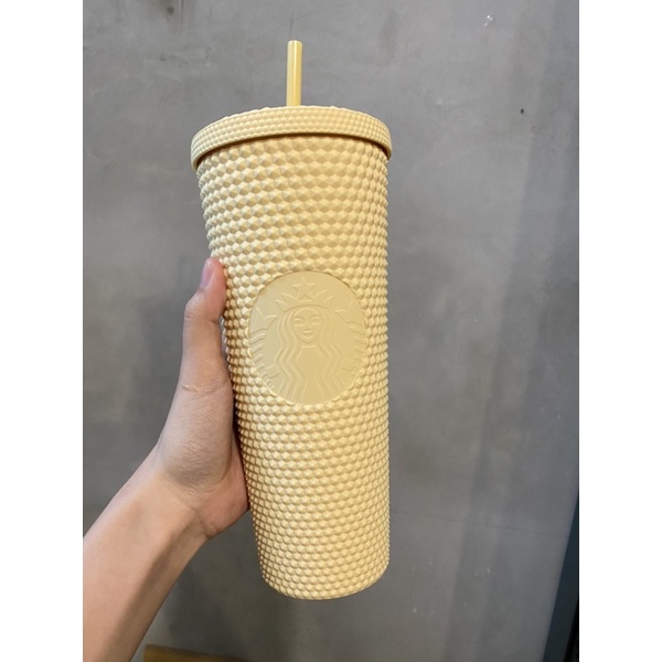 Tumbler starbucks butter cup studded blink cup yellow blink cup