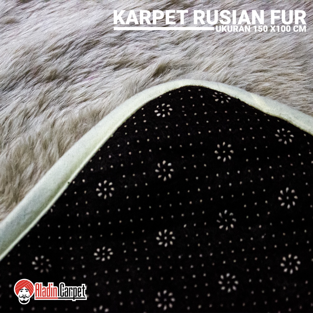 Karpet Lantai Bulu Korea Lembut Besar Rusian fur Kualitas Premium 200cm X 150cm