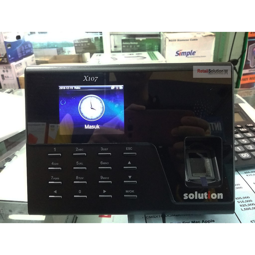 Mesin Absensi Sidik Jari &amp; RFID Card - Solution X107 Fingerprint Proximity WiFi