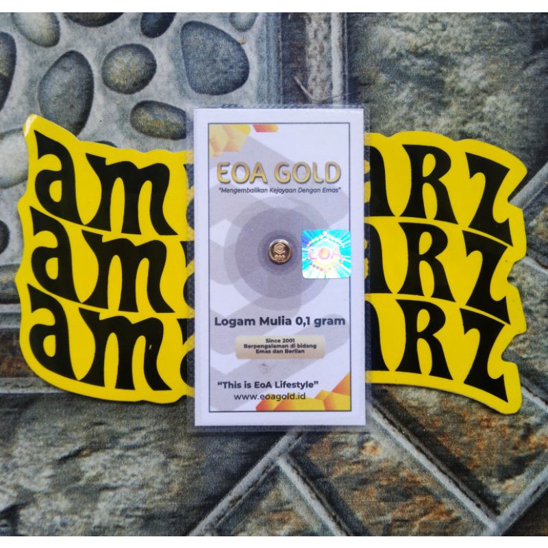 LOGAM MULIA EOA GOLD BERAT 0,1 GRAM FINE GOLD 999,9 %