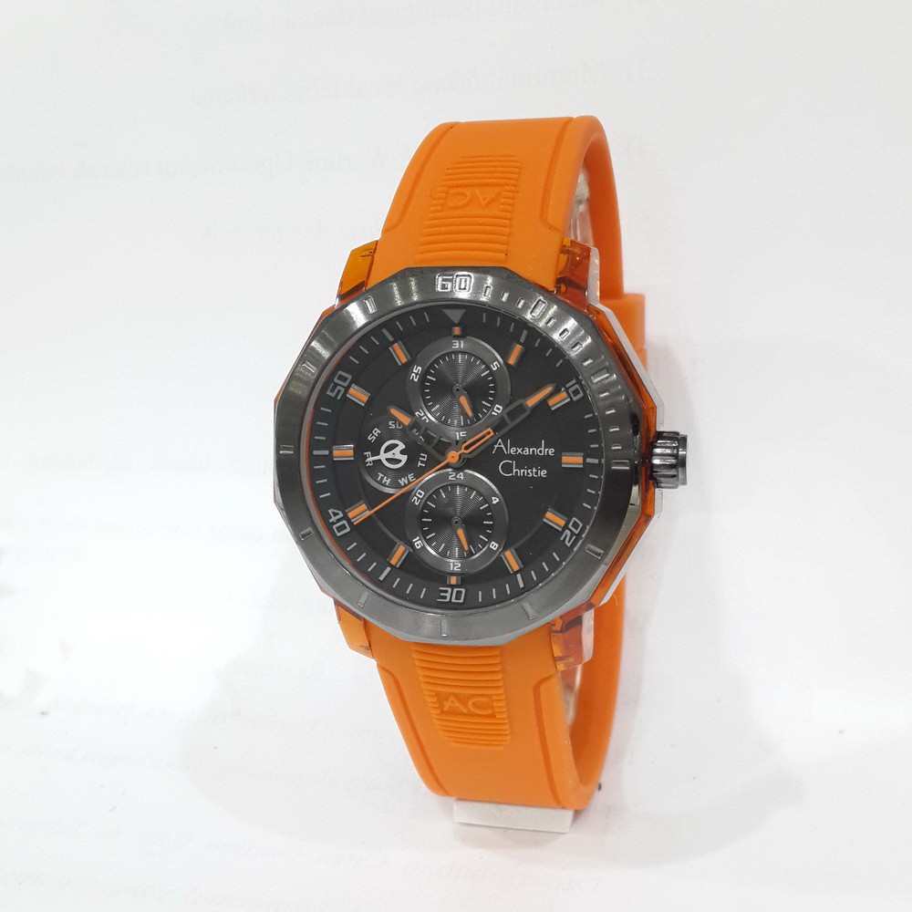 Alexandre Christie Multifunction Jam Tangan Unisex [6552MFR] Orange