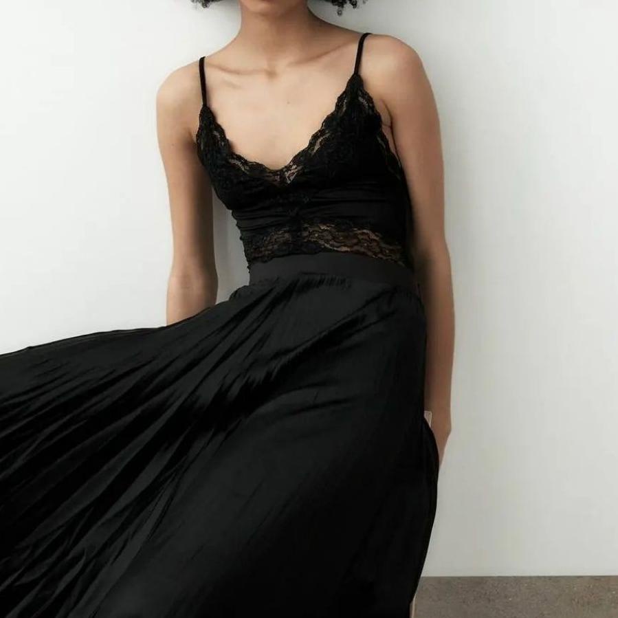 {MURMER} ZARA Pleated Long Skirt - Rok Panjang Rempel Plisket - Original Branded