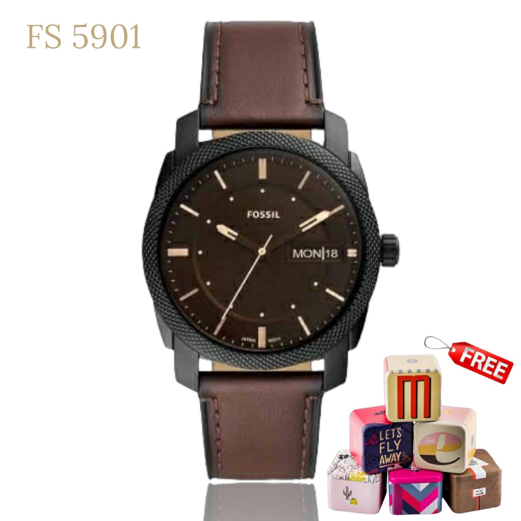 Jam Tangan Fossil FS5901 Leather Brown Limited Edition