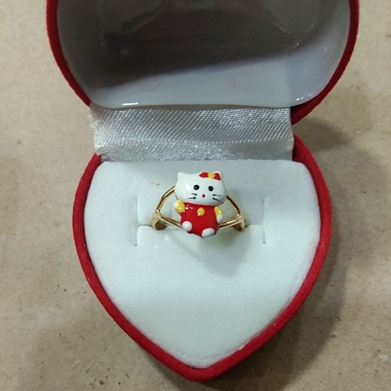 cincin anak2 hello kitty full badan 1 gram emas muda