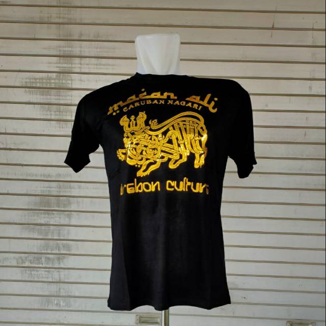 Kaos Cirebonan Macan Ali Batik Trusmi Kaos khas wong Cirebon Asli Cirebon