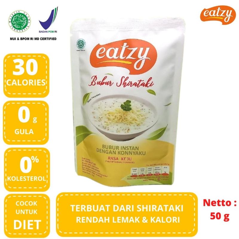 

Bubur shirataki eatzy rasa keju