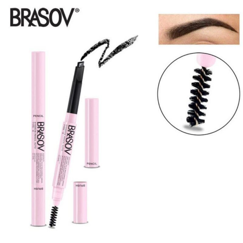 PENCIL ALIS EYEBROW 2IN1 PLUS BRUSH PUTAR AUTOMATIC type B netto 0,30 gr