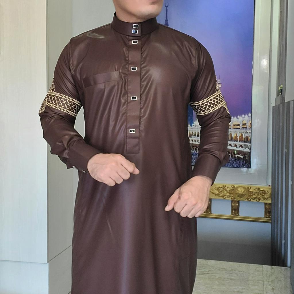 TERBARU Jubah Slimfit Pria Gamis Pria Jubah Bordir Terbaru Gamis Alfaan jubah pria muslim bordir