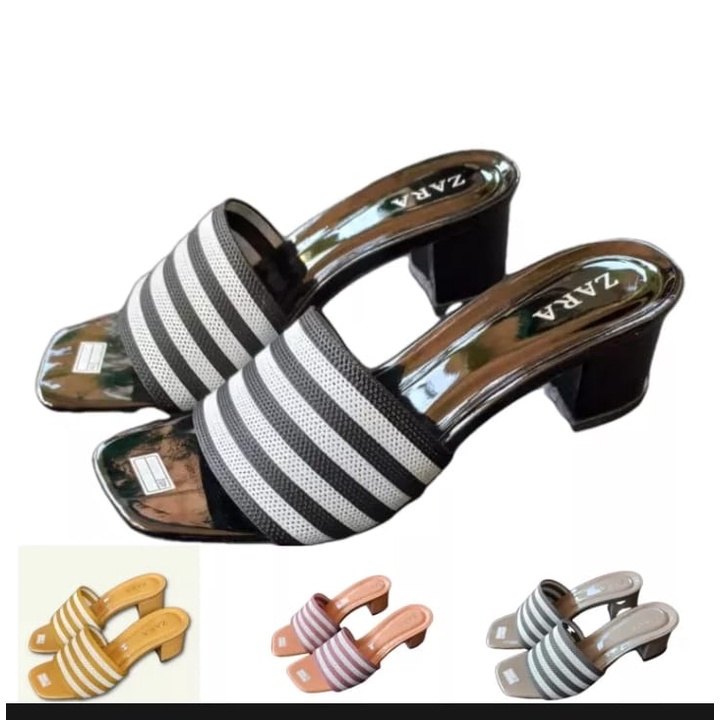 sandal zara wanita heels 5cm import salur
