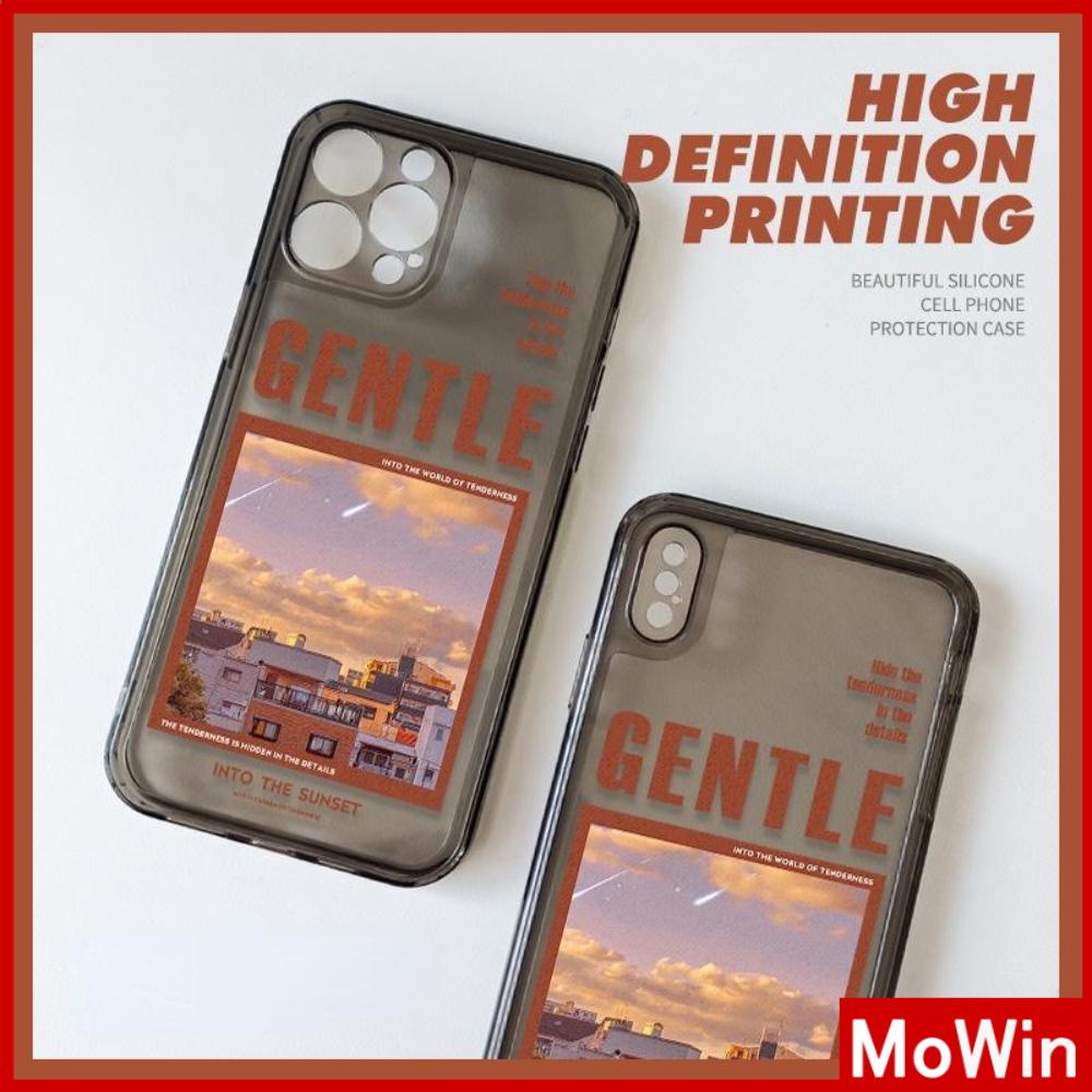 Soft Case Silikon Transparan Shockproof Motif Ilustrasi Matahari Terbenam Untuk iPhone 13 Pro Max 12 Pro Max 11 7 Plus