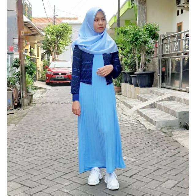 Gamis Plisket + Blazer